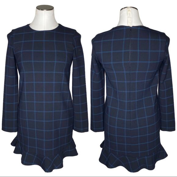 Zara Plaid Ruffle Hem Dress size XS - Picture 2 of 9
